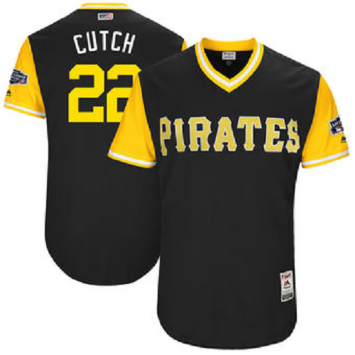 Men's Pittsburgh Pirates #22 Andrew McCutchen Cutch Majestic Black 2017 Players Weekend Jersey