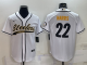 Men's Pittsburgh Steelers #22 Najee Harris White Stitched Baseball Cool Base Jersey