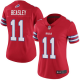 Women's #11 Cole Beasley Buffalo Bills Color Rush Vapor Untouchable Red Limited Jersey