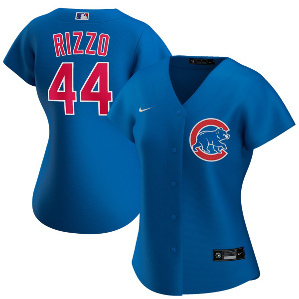 Women's Nike Chicago Cubs #44 Anthony Rizzo Royal Alternate 2020 Player Jersey