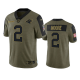 Carolina Panthers D.J. Moore Olive 2021 Salute To Service Limited Men's NFL Jersey