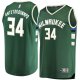 Men's Milwaukee Bucks Giannis Antetokounmpo Fanatics Green Fast Break Replica Jersey - Icon Edition