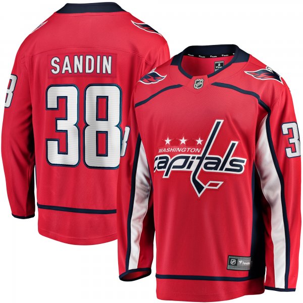 Men's Washington Capitals Rasmus Sandin Fanatics Red Home Breakaway Jersey