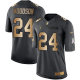 Men's Nike Las Vegas Raiders #24 Charles Woodson Black Stitched NFL Limited Gold Salute To Service Jersey