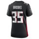 Women's Atlanta Falcons Natrone Brooks Nike  Black Team Game Jersey