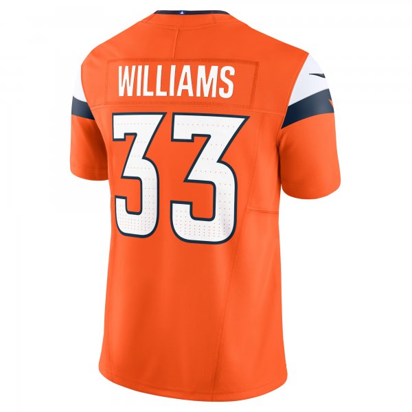 Men's Denver Broncos Javonte Williams Nike Orange Vapor F.U.S.E. Limited Jersey