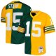 Men's Green Bay Packers Bart Starr Mitchell & Ness Green/Gold 1969 Split Legacy Replica Jersey