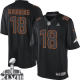 Nike Denver Broncos #18 Peyton Manning Black Super Bowl XLVIII Men's Stitched NFL Impact Limited Jersey