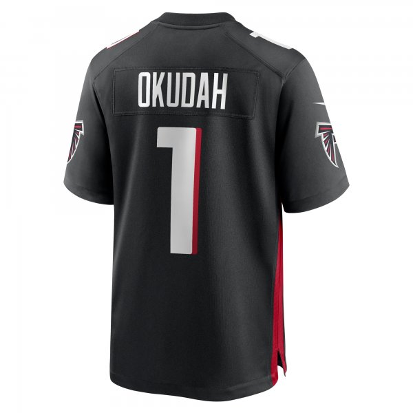 Men's Atlanta Falcons Jeff Okudah Nike Black Game Player Jersey