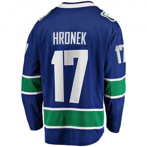 Men's Vancouver Canucks Filip Hronek Fanatics Blue Home Breakaway Jersey