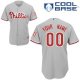 Philadelphia Phillies Grey Men's Customized MLB Jersey