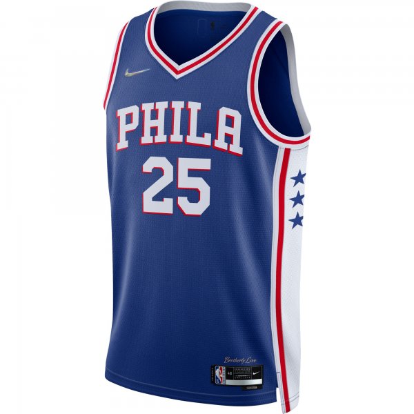 Men's Philadelphia 76ers Ben Simmons Nike Royal 2021/22 Diamond Swingman Jersey - Icon Edition