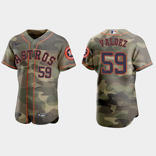 Framber Valdez Houston Astros 2021 National Armed Forces Day MLB Jersey - Camo