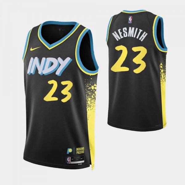 2023-24 City Edition Indiana Pacers #23 Aaron Nesmith Black Swingman Jersey