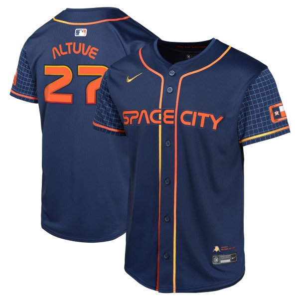 Youth Houston Astros Jose Altuve Nike Navy City Connect Limited Player Jersey