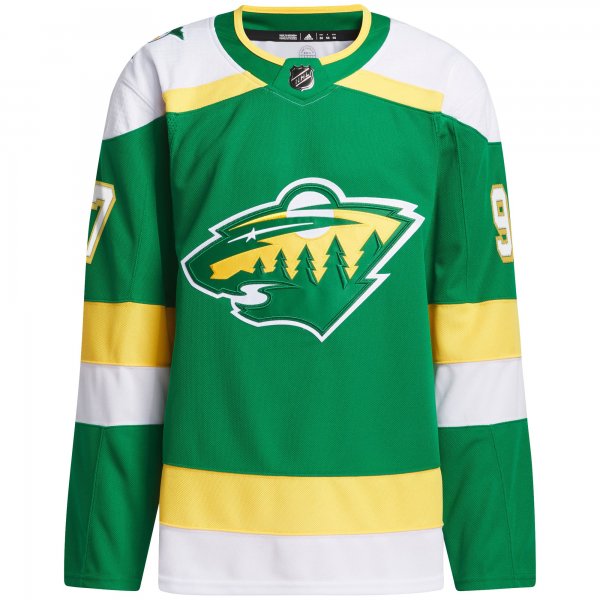 Men's Minnesota Wild Kirill Kaprizov adidas Green 2023/24 Alternate Primegreen Player Jersey