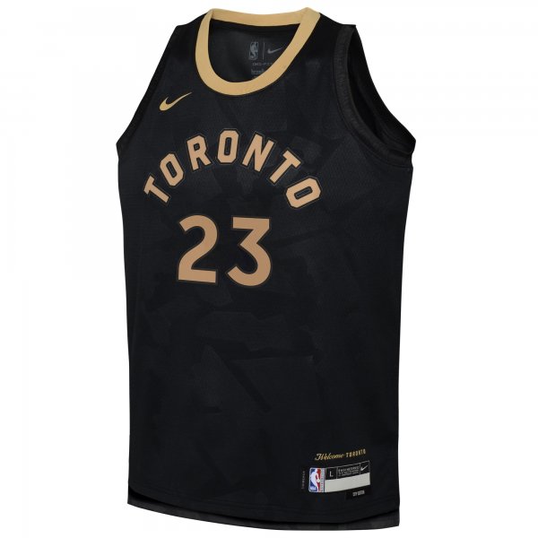 Youth Toronto Raptors Fred VanVleet Nike Black 2022/23 Swingman Jersey - City Edition