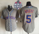 New York Mets #5 David Wright New Grey Cool Base W/2015 World Series Patch Stitched MLB Jersey