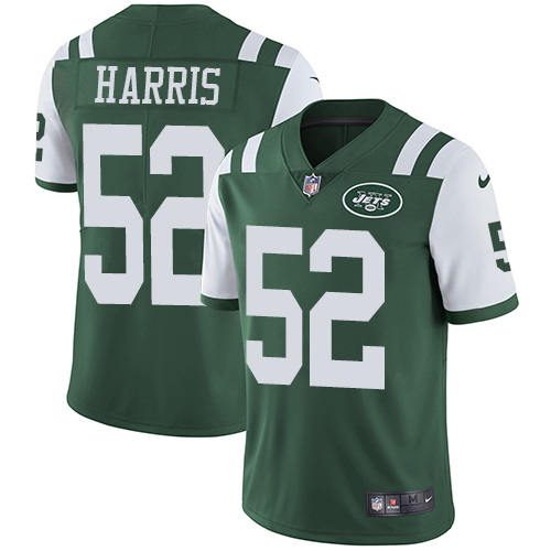 Nike New York Jets #52 David Harris Green Team Color Men's Stitched NFL Vapor Untouchable Limited Jersey