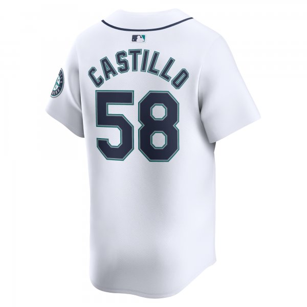 Men's Seattle Mariners Luis Castillo Nike White Home Limited Player Jersey