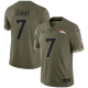 Men's Denver Broncos #7 John Elway Olive 2022 Salute To Service Nike Retired Player Limited NFL Jersey