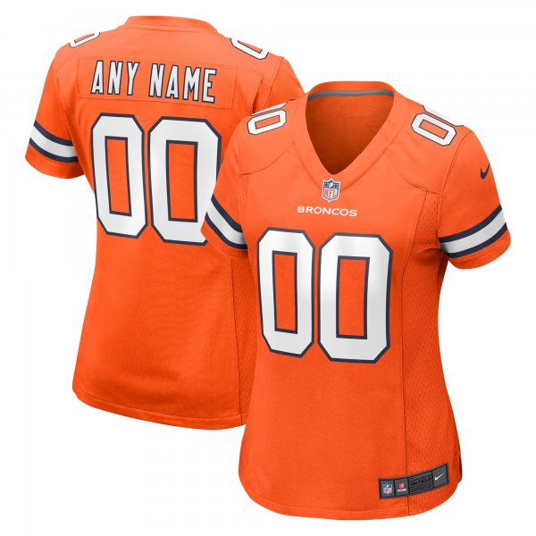 Women's Denver Broncos  Nike Orange Alternate Custom Game Jersey