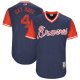 Men's Atlanta Braves #4 Brandon Phillips Dat Dude Majestic Navy 2017 Players Weekend Jersey