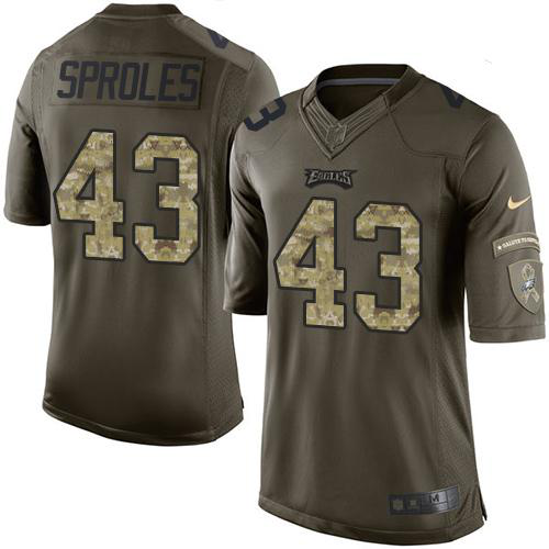 Nike Philadelphia Eagles #43 Darren Sproles Green Men's Stitched NFL Limited Salute to Service Jersey