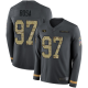 San Francisco 49ers #97 Nick Bosa Anthracite Salute to Service Men's Stitched Nike NFL Limited Therma Long Sleeve Jersey