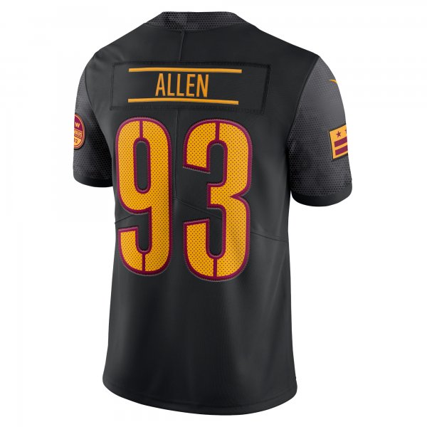 Men's Washington Commanders Jonathan Allen Nike Black Alternate Vapor Limited Jersey