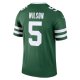 Men's New York Jets Garrett Wilson Nike Legacy Green Legend Jersey