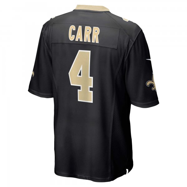 Men's New Orleans Saints Derek Carr Nike Black Game Jersey