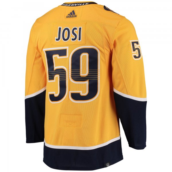 Men's Nashville Predators Roman Josi adidas Gold Home Primegreen Player Jersey