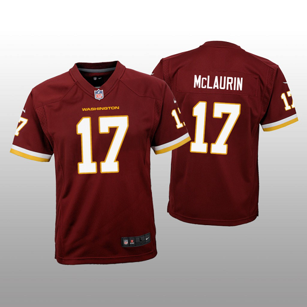 Youth Washington Football Team #17 Terry McLaurin Burgundy Jersey