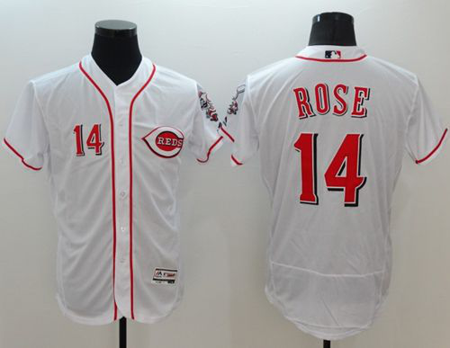 Cincinnati Reds #14 Pete Rose White Flexbase Collection Stitched MLB Jersey