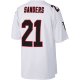 Men's Atlanta Falcons Deion Sanders Mitchell & Ness White Big & Tall 1992 Retired Player Replica Jersey