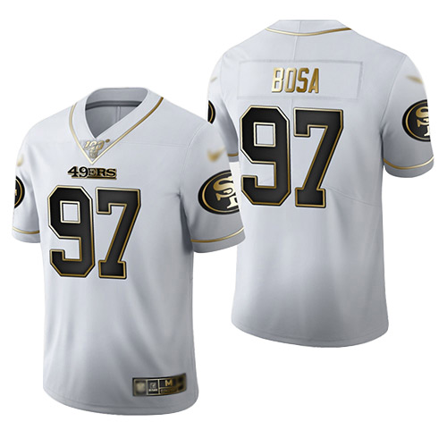 San Francisco 49ers #97 Nick Bosa White Men's Stitched NFL Limited Golden Edition Jersey