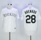 Colorado Rockies #28 Nolan Arenado White Strip New Cool Base Stitched MLB Jersey