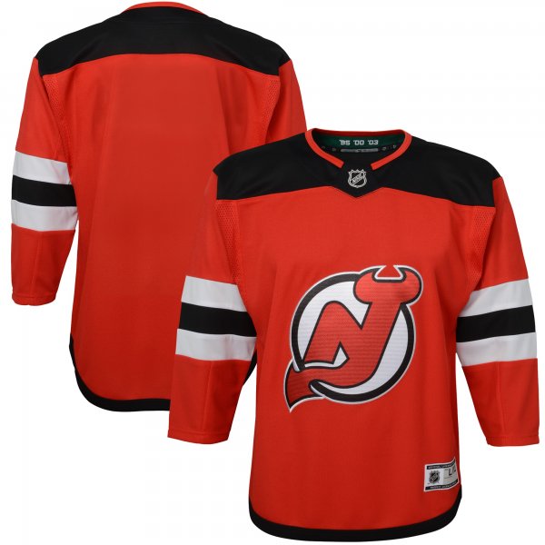 Youth New Jersey Devils Red Home Premier Blank Jersey