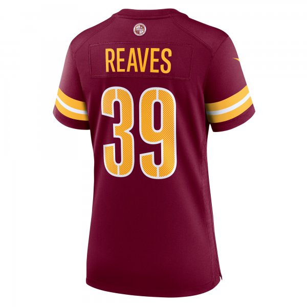 Women's Washington Commanders Jeremy Reaves Nike  Burgundy  Game Jersey