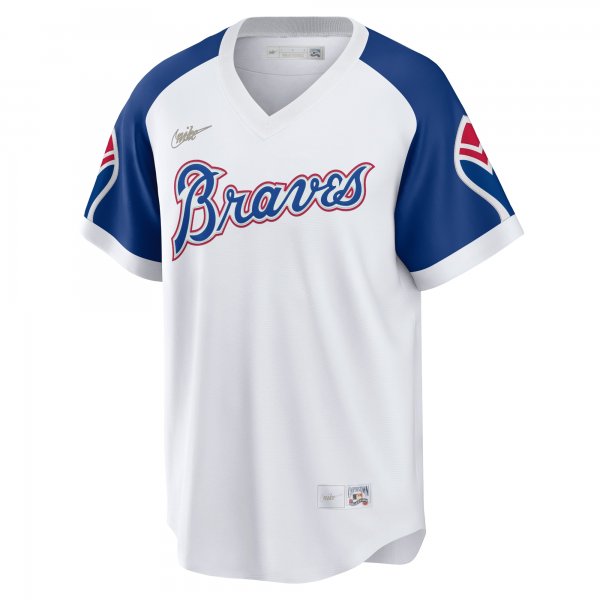 Men's Atlanta Braves Hank Aaron Nike White Home Cooperstown Collection Player Jersey