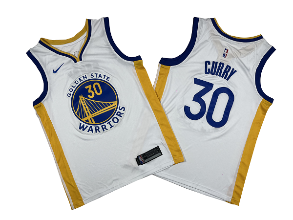 Men's Nike Golden State Warriors #30 Stephen Curry White Mitchell and Ness NBA Jersey