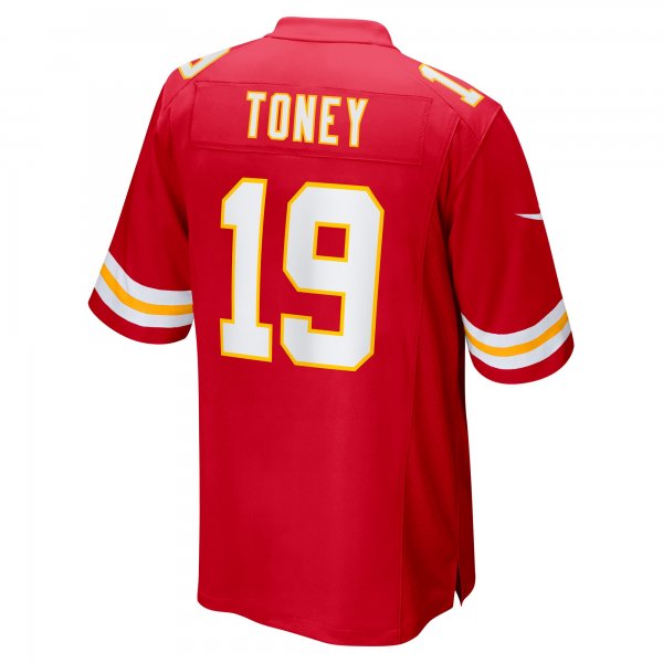 Men's Kansas City Chiefs Kadarius Toney Nike Red Super Bowl LVII (2022 Season) Patch Game Jersey