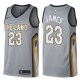 Men's Men's Cleveland Cavaliers #23 LeBron James 2017-18 City Series Gray Swingman NBA Jersey