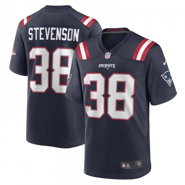 Men's New England Patriots Rhamondre Stevenson Nike Navy Game Jersey