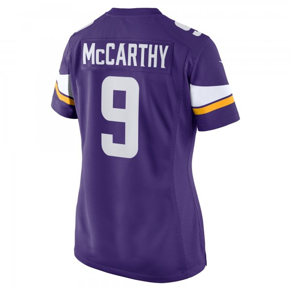 Women's Minnesota Vikings J.J. McCarthy Nike Purple 2024 NFL Draft First Round Pick Player Game Jersey