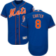 Women's New York Mets #8 Gary Carter Blue Flexbase Collection Stitched MLB Jersey