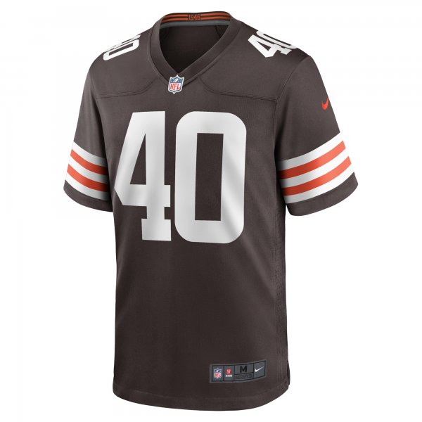 Men's Cleveland Browns Matthew Adams Nike Brown Game Player Jersey