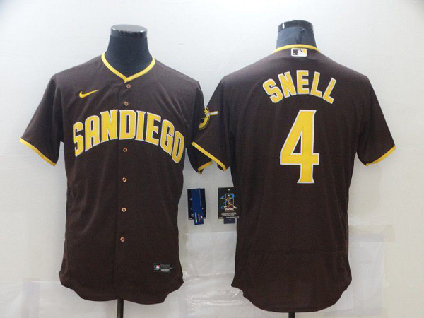 Men San Diego Padres #4 Snell brown Elite 2021 Nike MLB Jersey