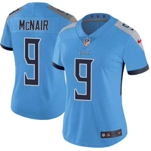 Women's Nike Tennessee Titans #9 Steve McNair Limited Alternate Light Blue NFL Vapor Untouchable Jersey